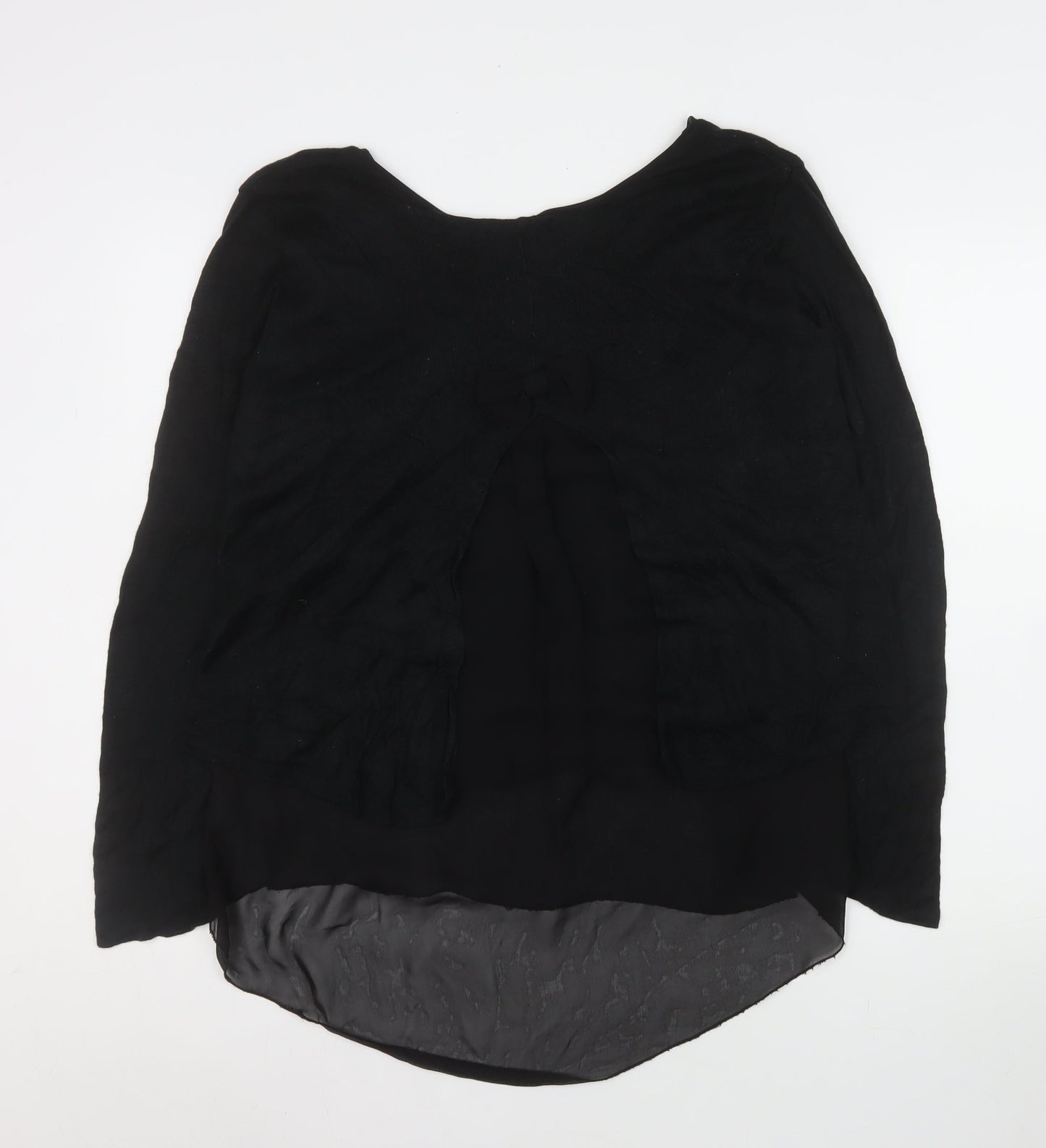 Alice Collins Women's Black Size 16 Tunic Blouse Bow Back Detail