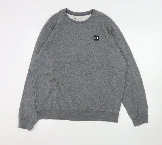 Under Armour Men's Grey Pullover Crew Neck Sweatshirt Size M