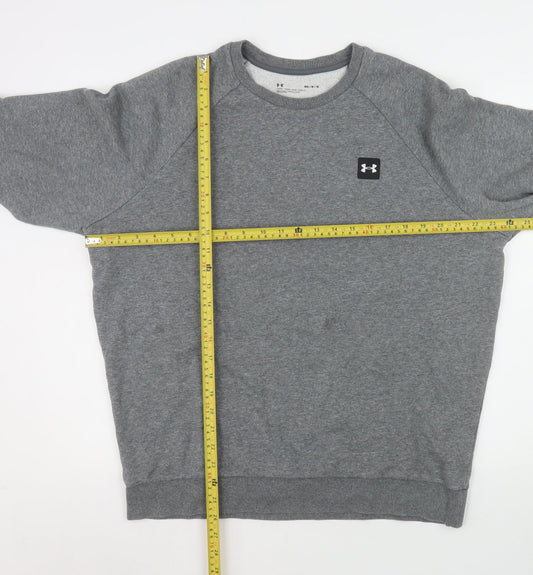 Under Armour Men's Grey Pullover Crew Neck Sweatshirt Size M