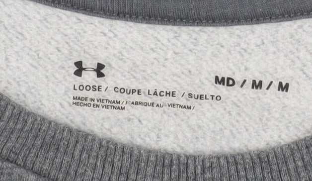 Under Armour Men's Grey Pullover Crew Neck Sweatshirt Size M