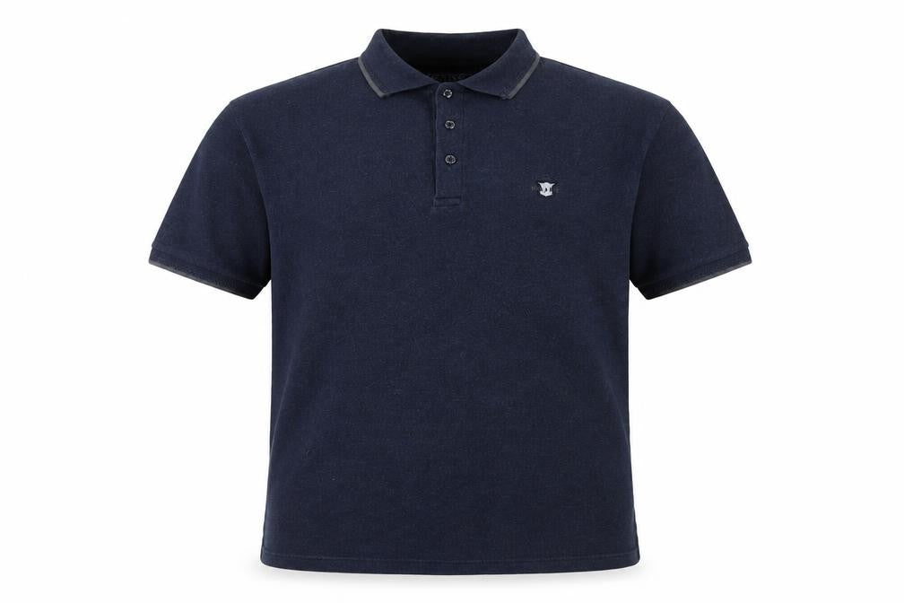 Maine New England Men's Blue Cotton Polo Shirt Size L Casual Top