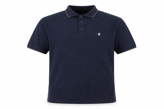 Maine New England Men's Blue Cotton Polo Shirt Size L Casual Top