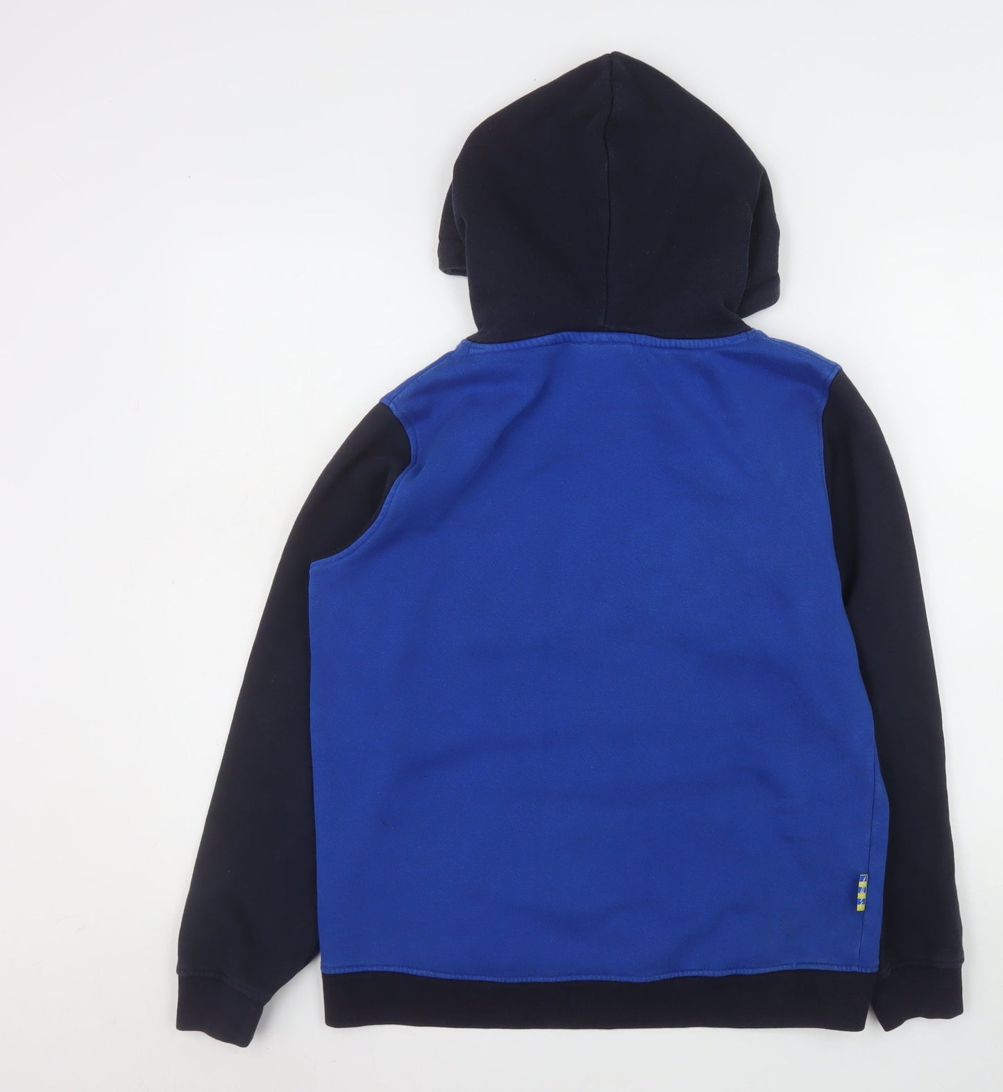 Leeds United Boys Blue & Black Hoodie 158/164 Pullover Fleece Sweatshirt