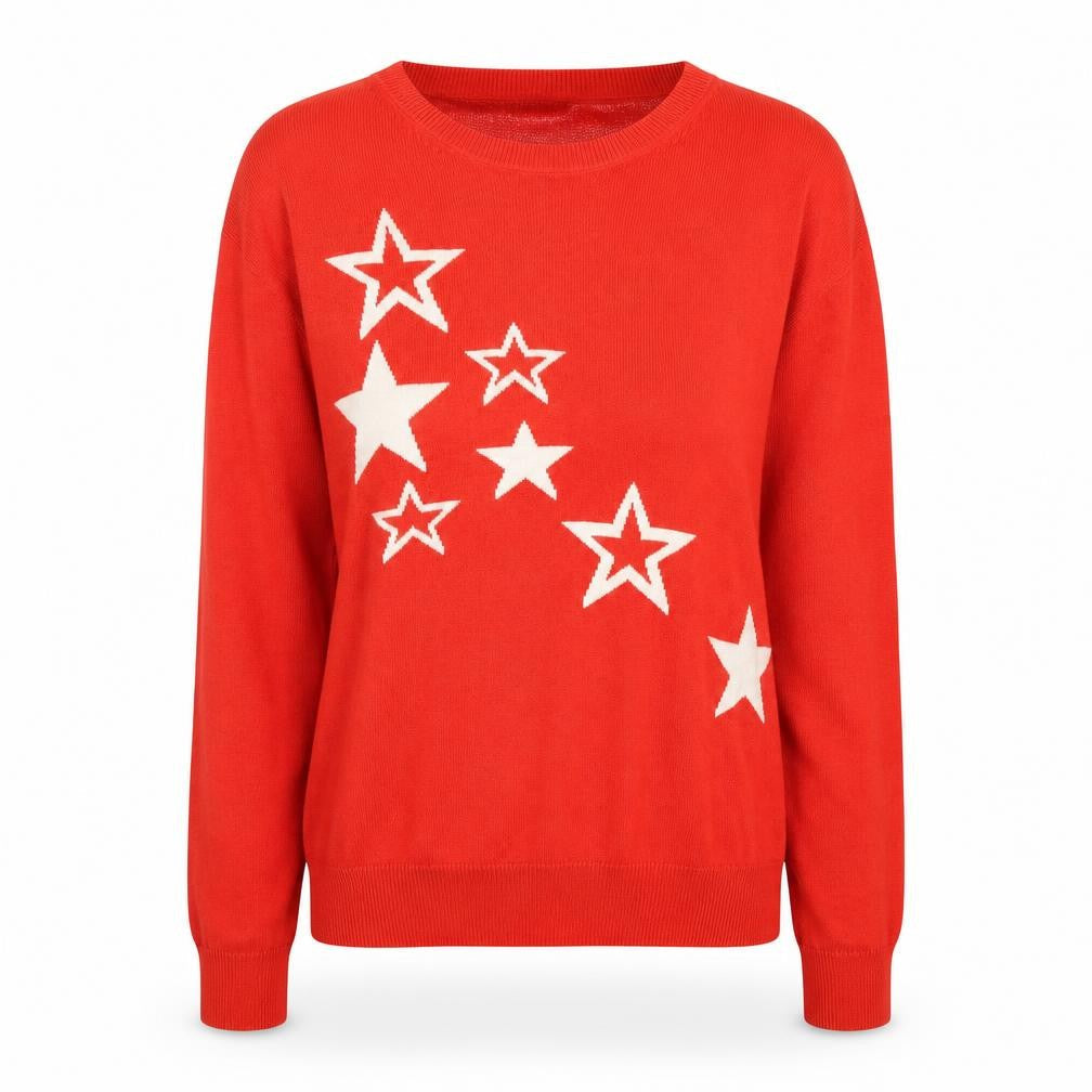 Marks and Spencer Women's Red Star Knit Jumper Size 12