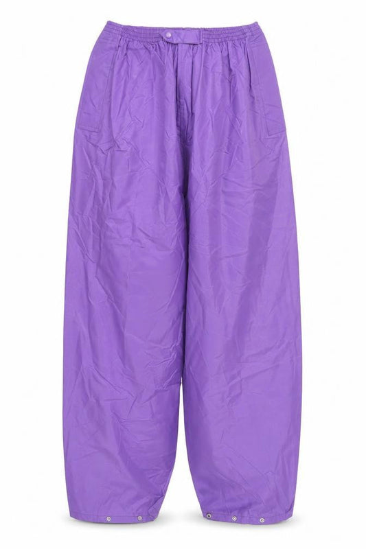 Champion Women Purple Waterproof Rain Trousers M Nylon Retro Sportswear
