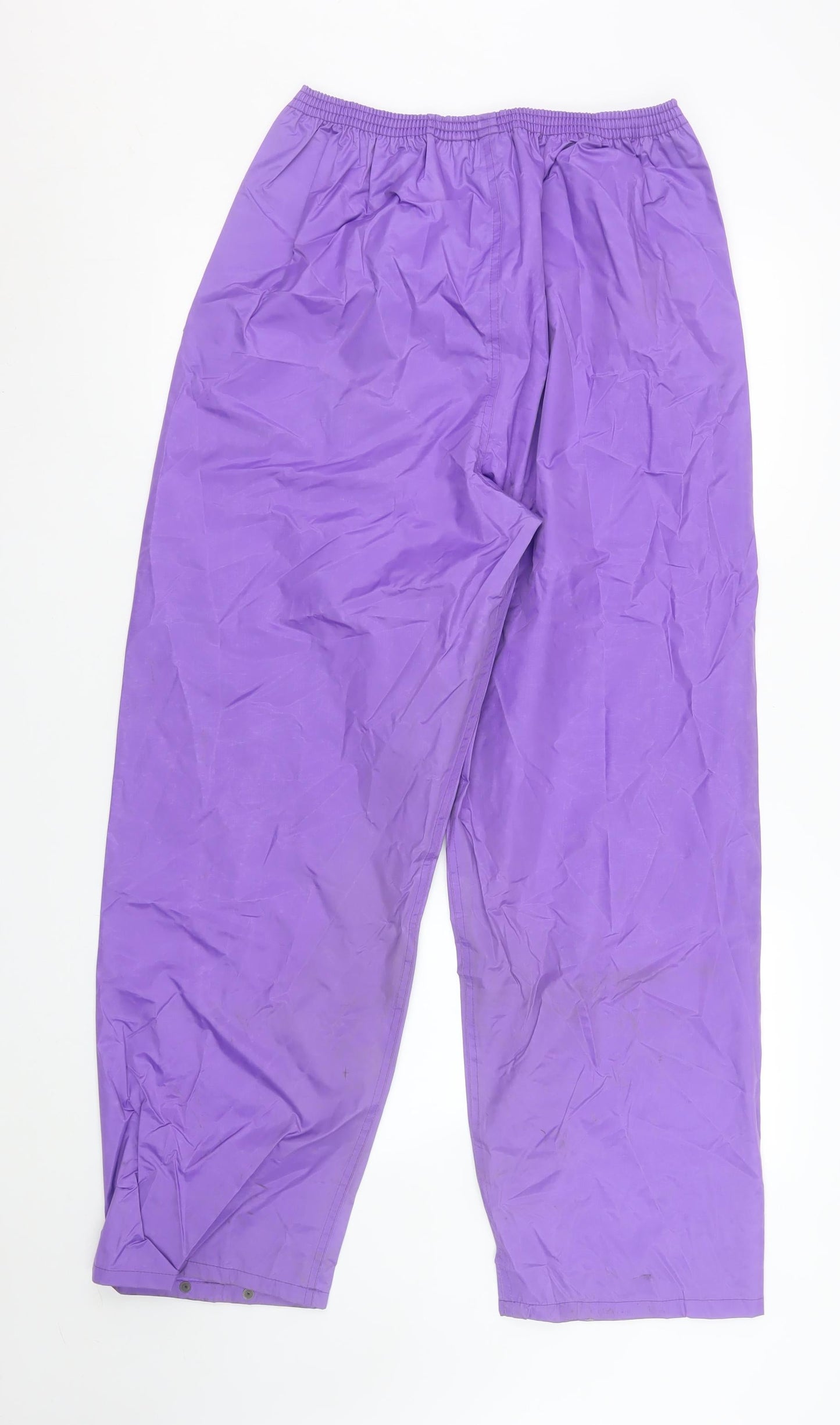 Champion Women Purple Waterproof Rain Trousers M Nylon Retro Sportswear