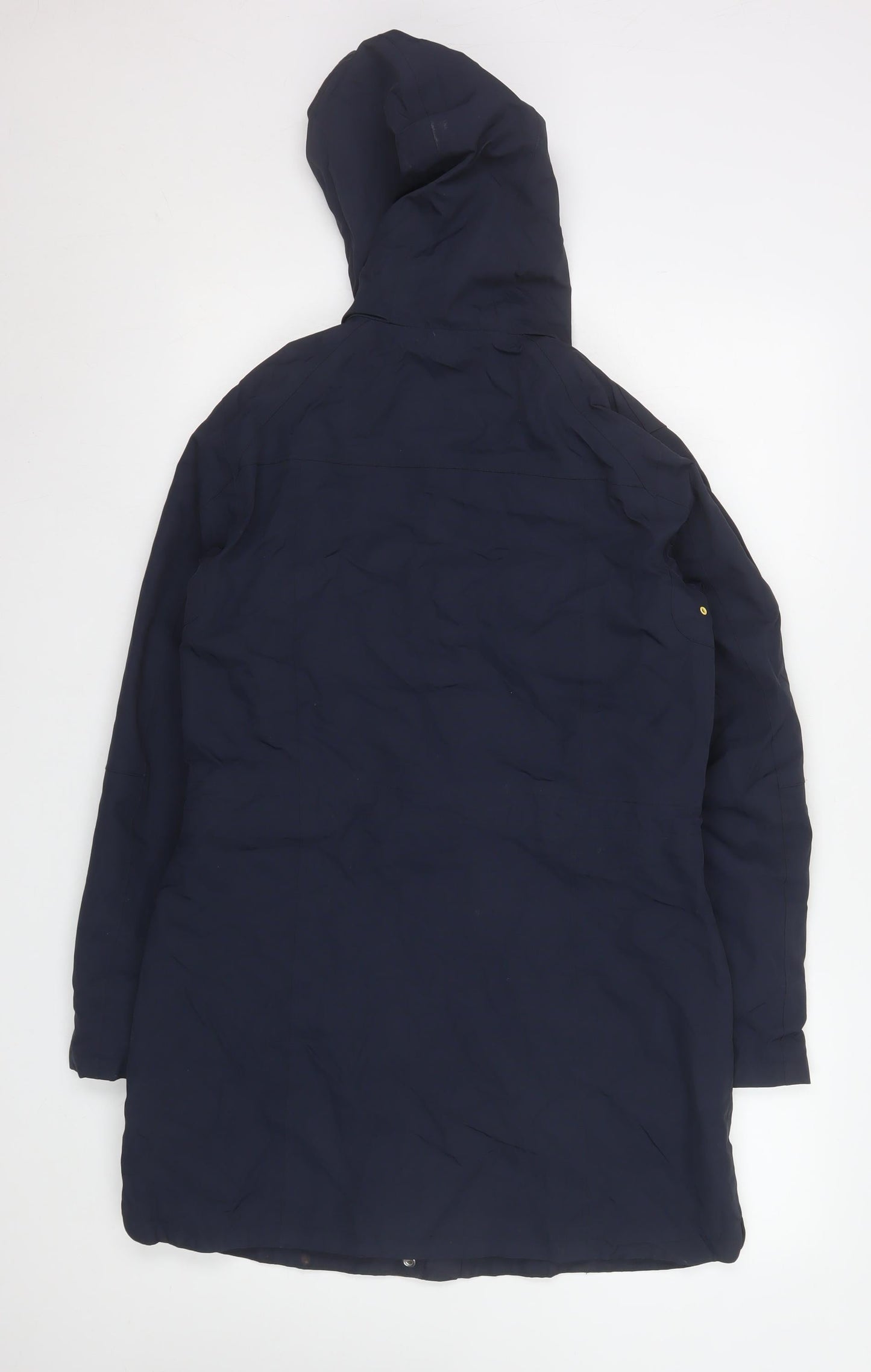 Marks and Spencer Women's Blue Hooded Parka Coat Size 10 Waterproof Longline