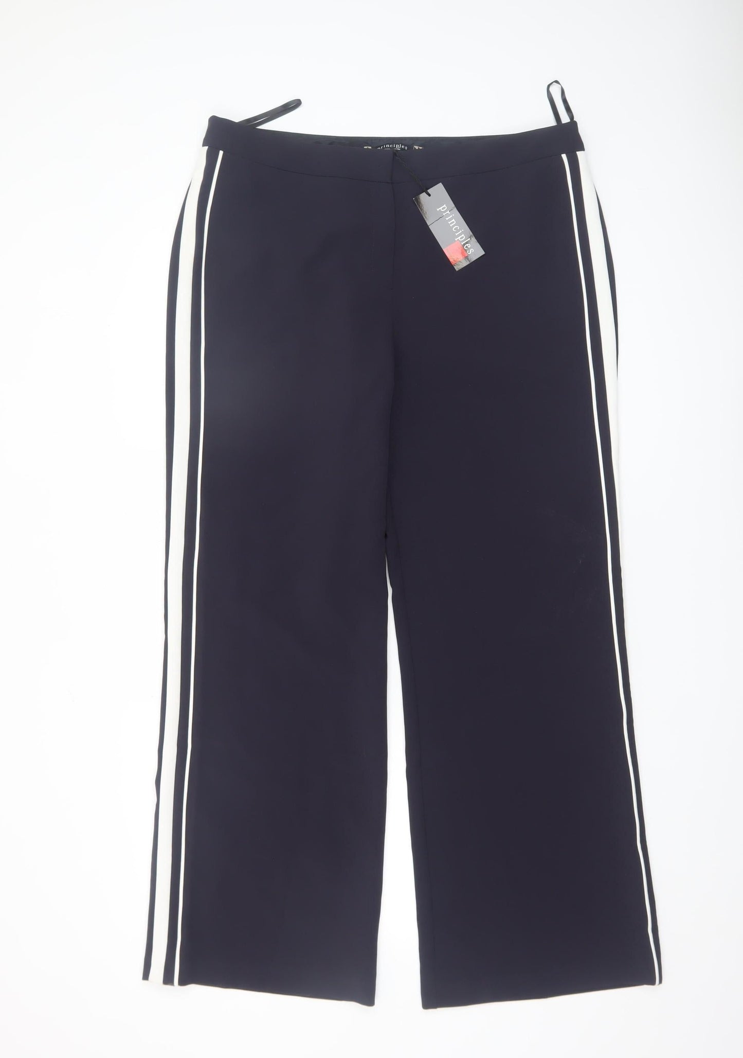 Principles by Ben de Lisi Women’s Black Stripe Straight Leg Trousers Size 16