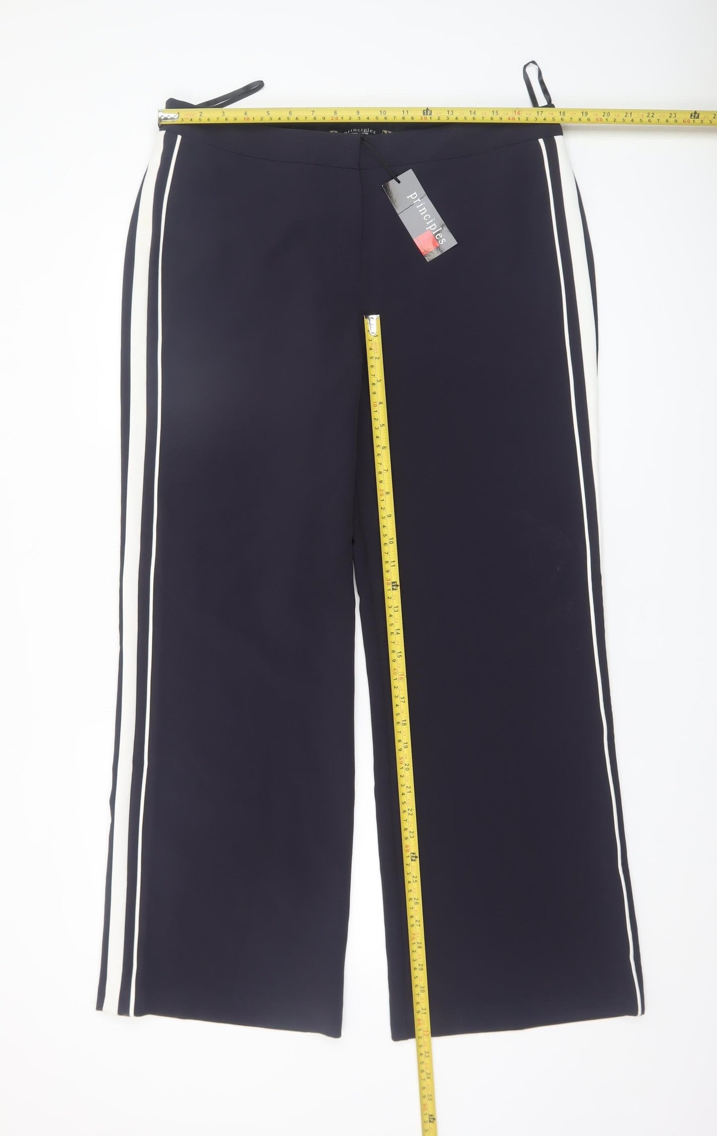 Principles by Ben de Lisi Women’s Black Stripe Straight Leg Trousers Size 16