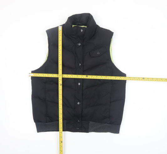GAP Womens Black Puffer Waistcoat M Down Filled Winter Vest