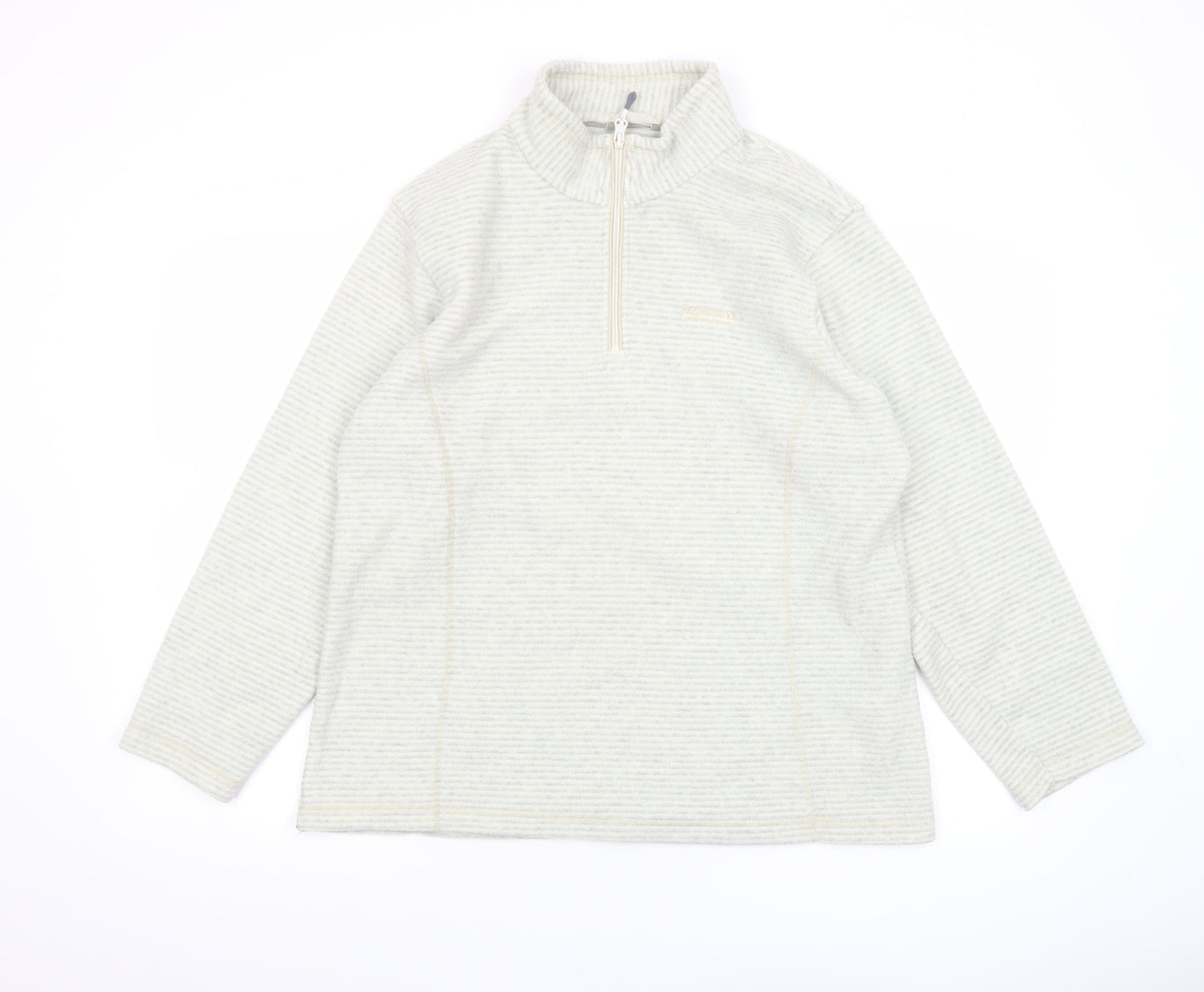 Regatta Women Beige 1/4 Zip Fleece Pullover Sweatshirt UK 16