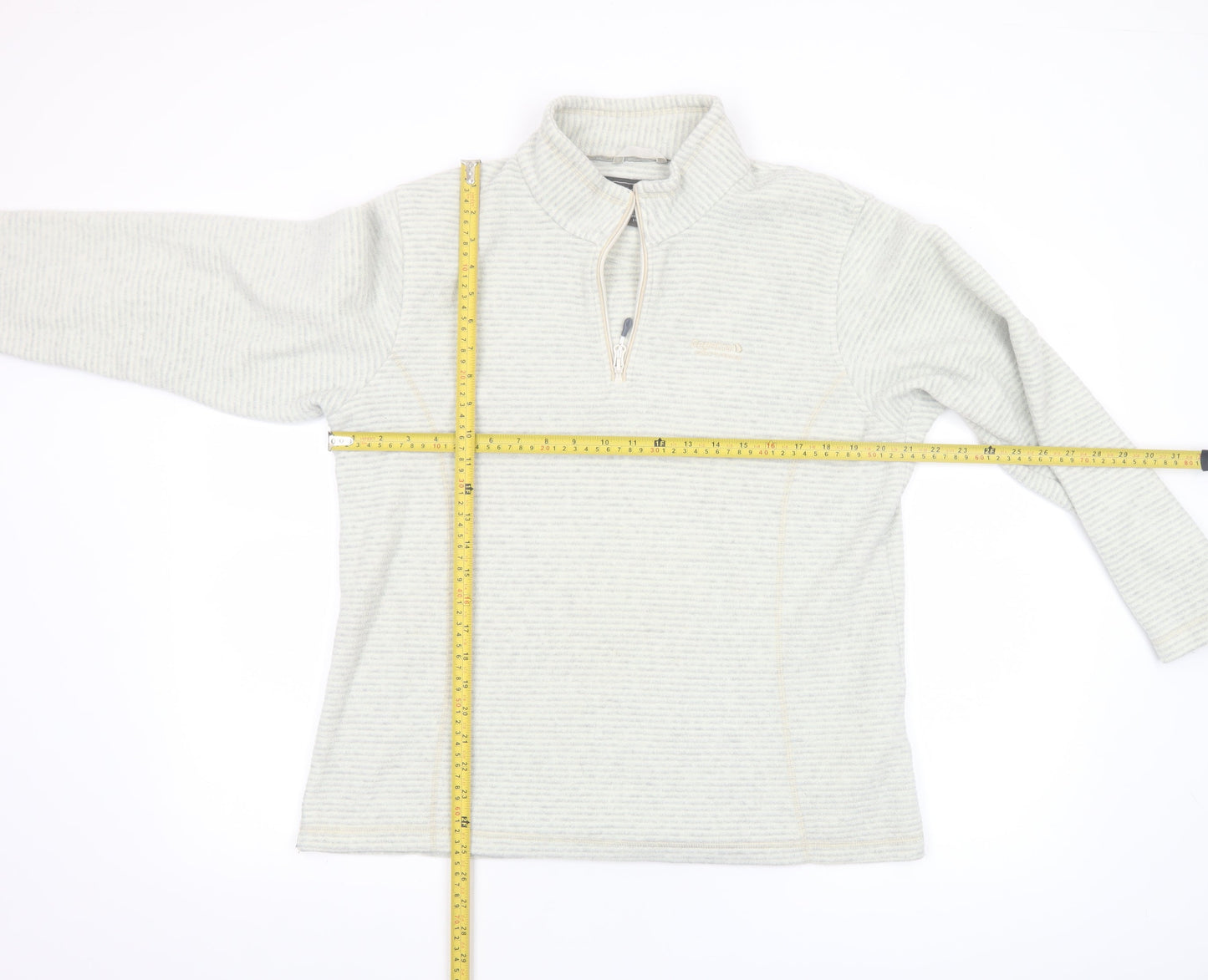 Regatta Women Beige 1/4 Zip Fleece Pullover Sweatshirt UK 16