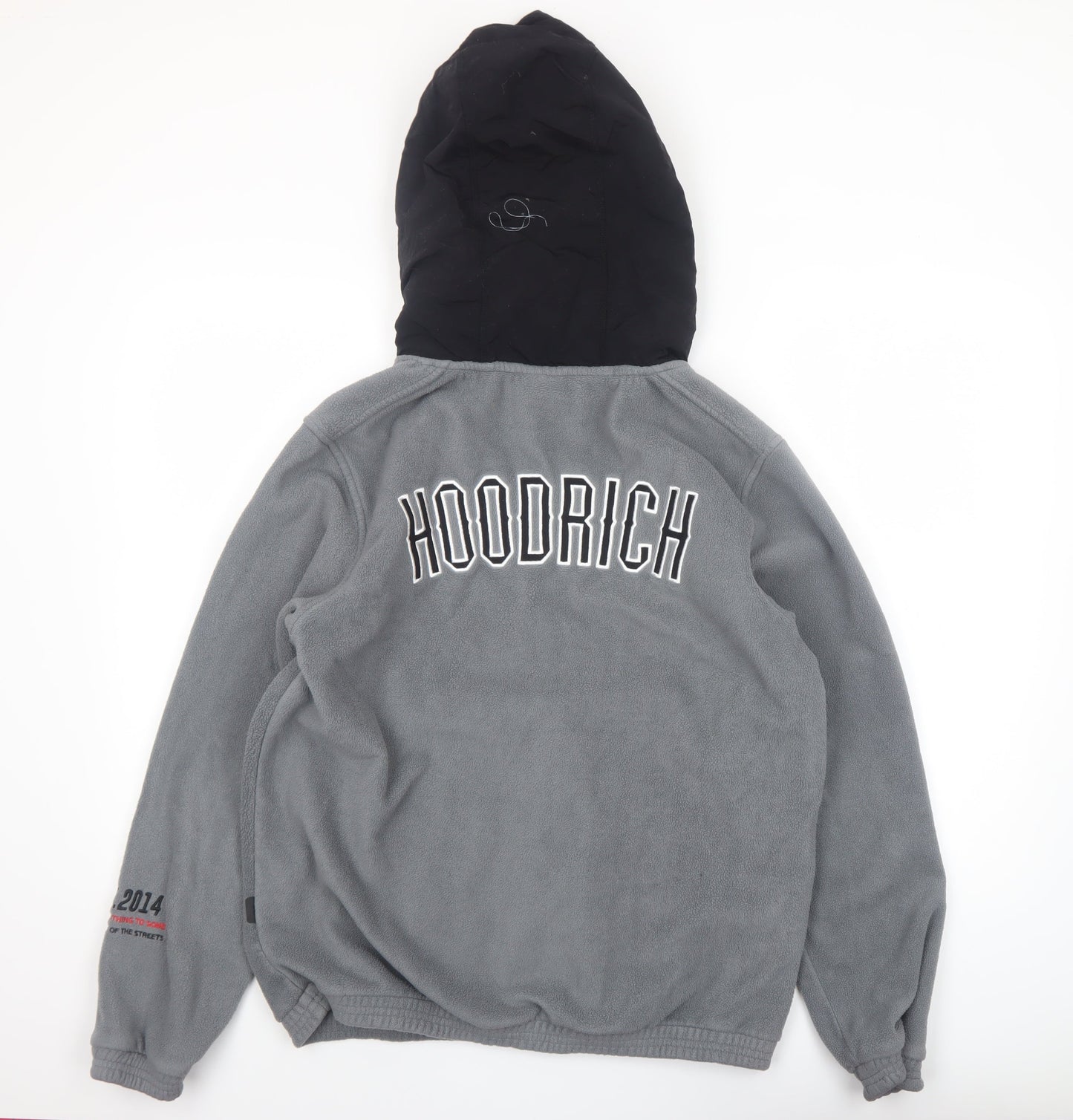 Hoodrich Mens Grey Fleece Pullover Hoodie Size S