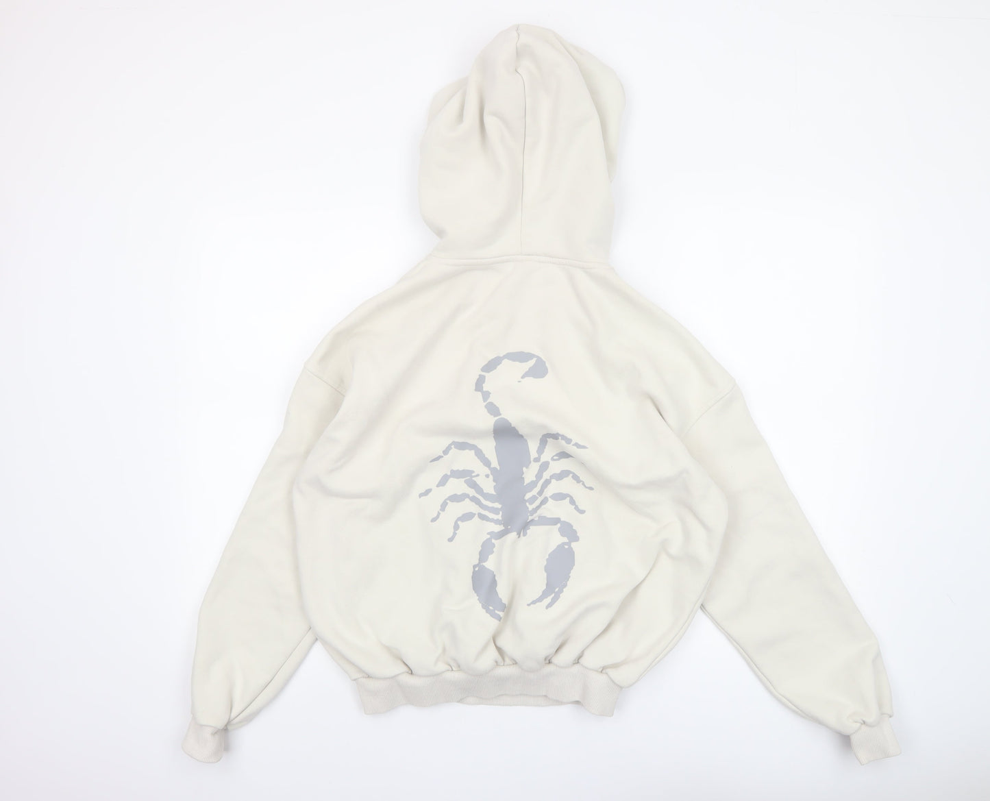South.St Womens Beige Pullover Hoodie Scorpion Graphic 2XS
