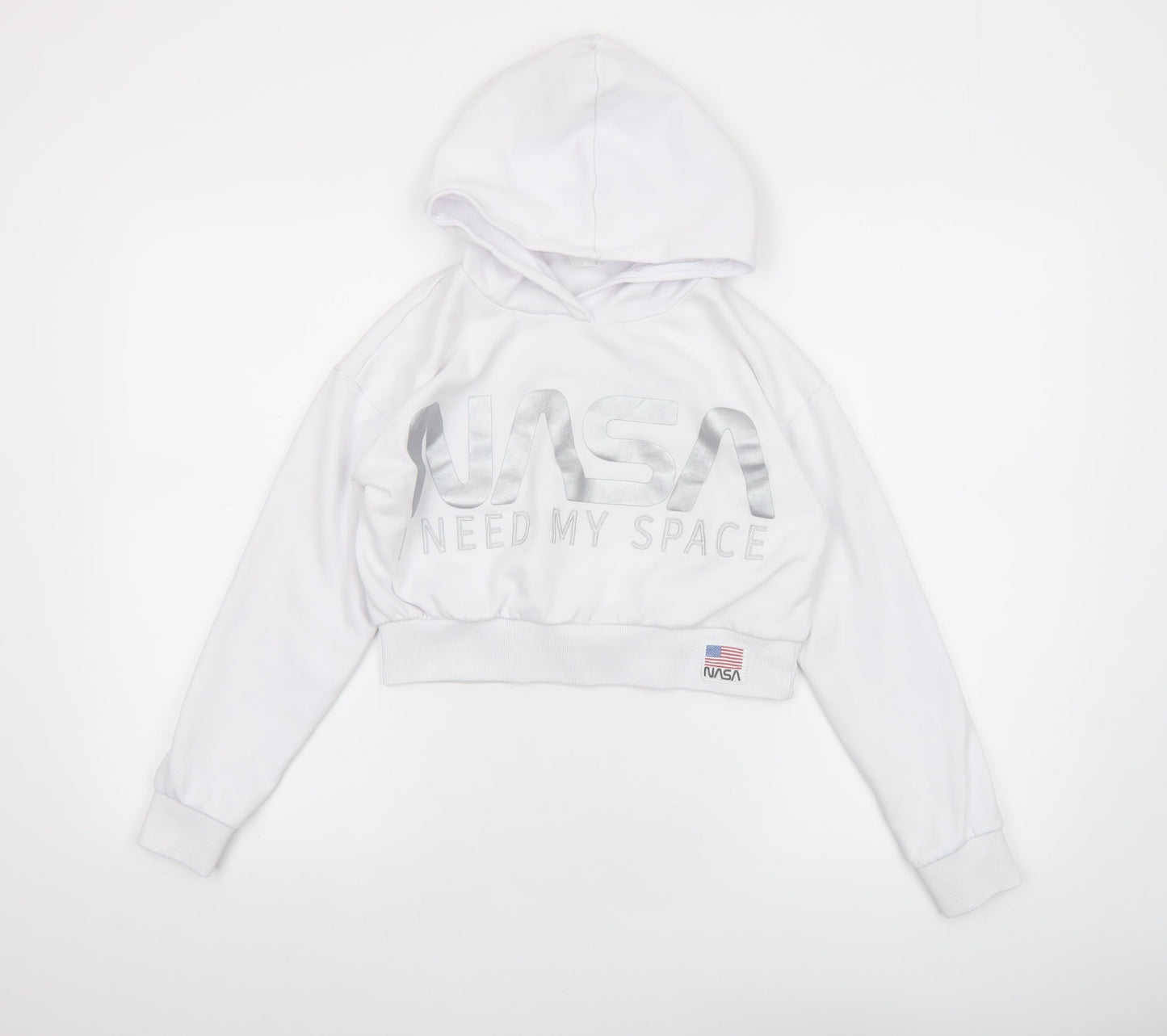 Cool Club Girls White NASA Hoodie Size 13-14 Years Pullover Graphic Print