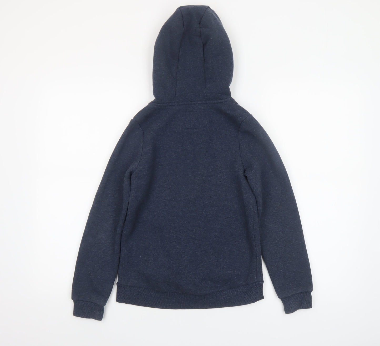 Firetrap Boys Navy Blue Full Zip Hoodie 9-10 Years Cotton Blend