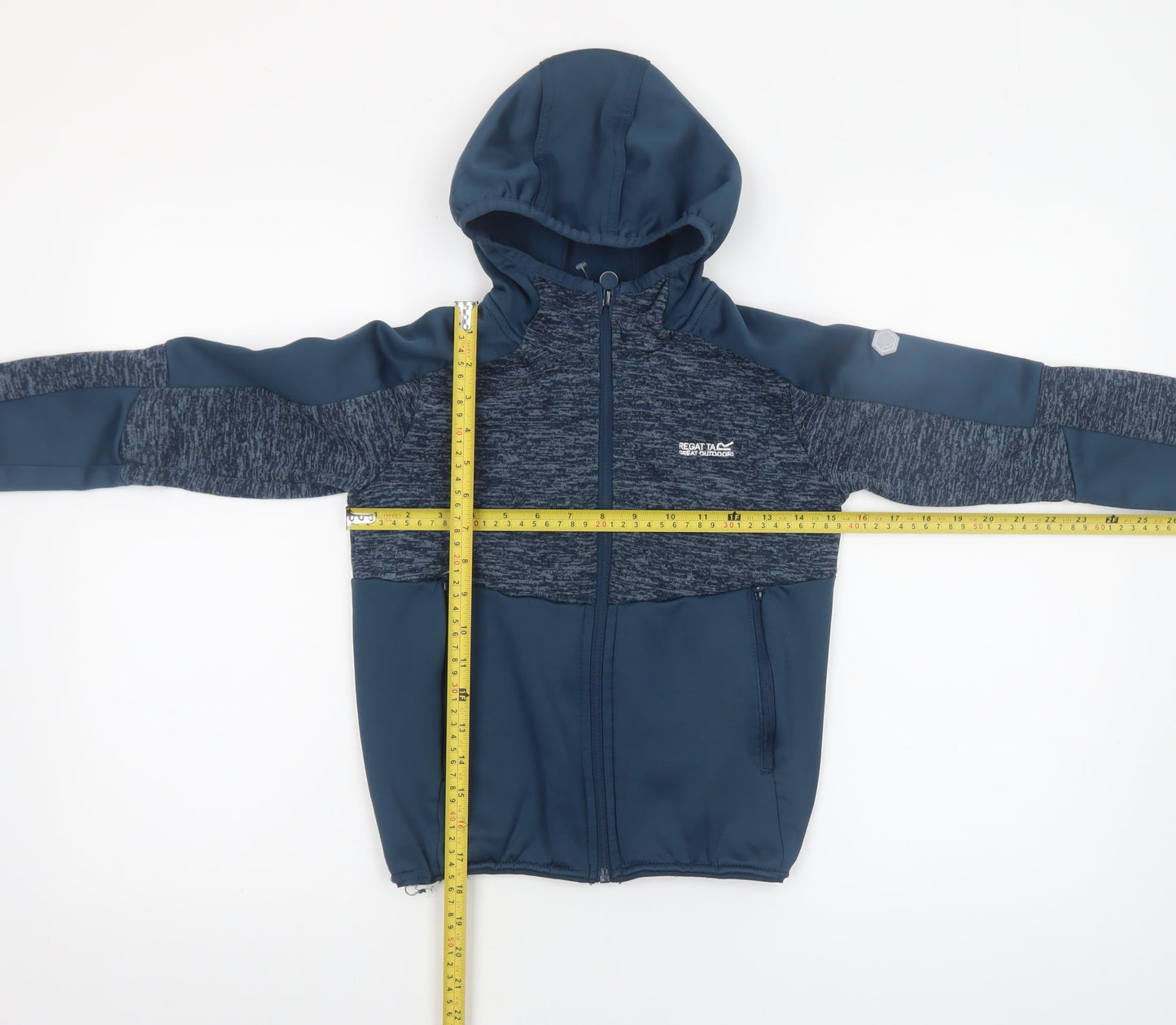 Regatta Boys Blue Full Zip Hoodie 9-10 Years Softshell Fleece Jacket