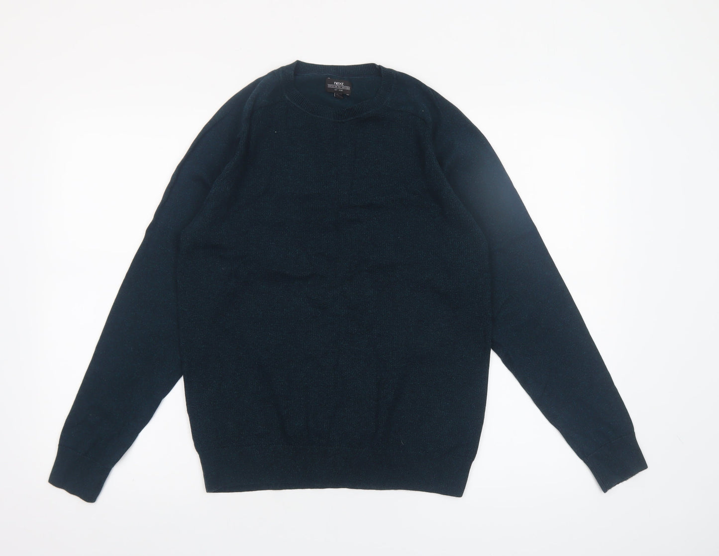 Next Men’s Blue Cotton Nylon Crew Neck Pullover Jumper Size M