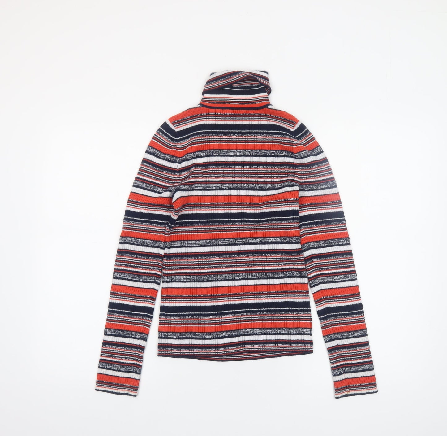 ASOS Womens Multicoloured Roll Neck Slim Knit Jumper Size 4