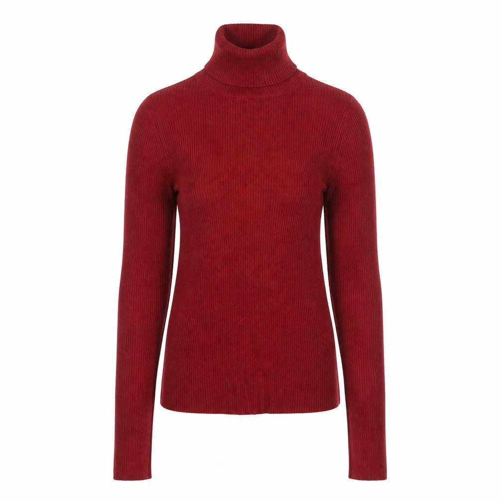 Miss Selfridge Womens Red Roll Neck Slim Fit Jumper Size 6