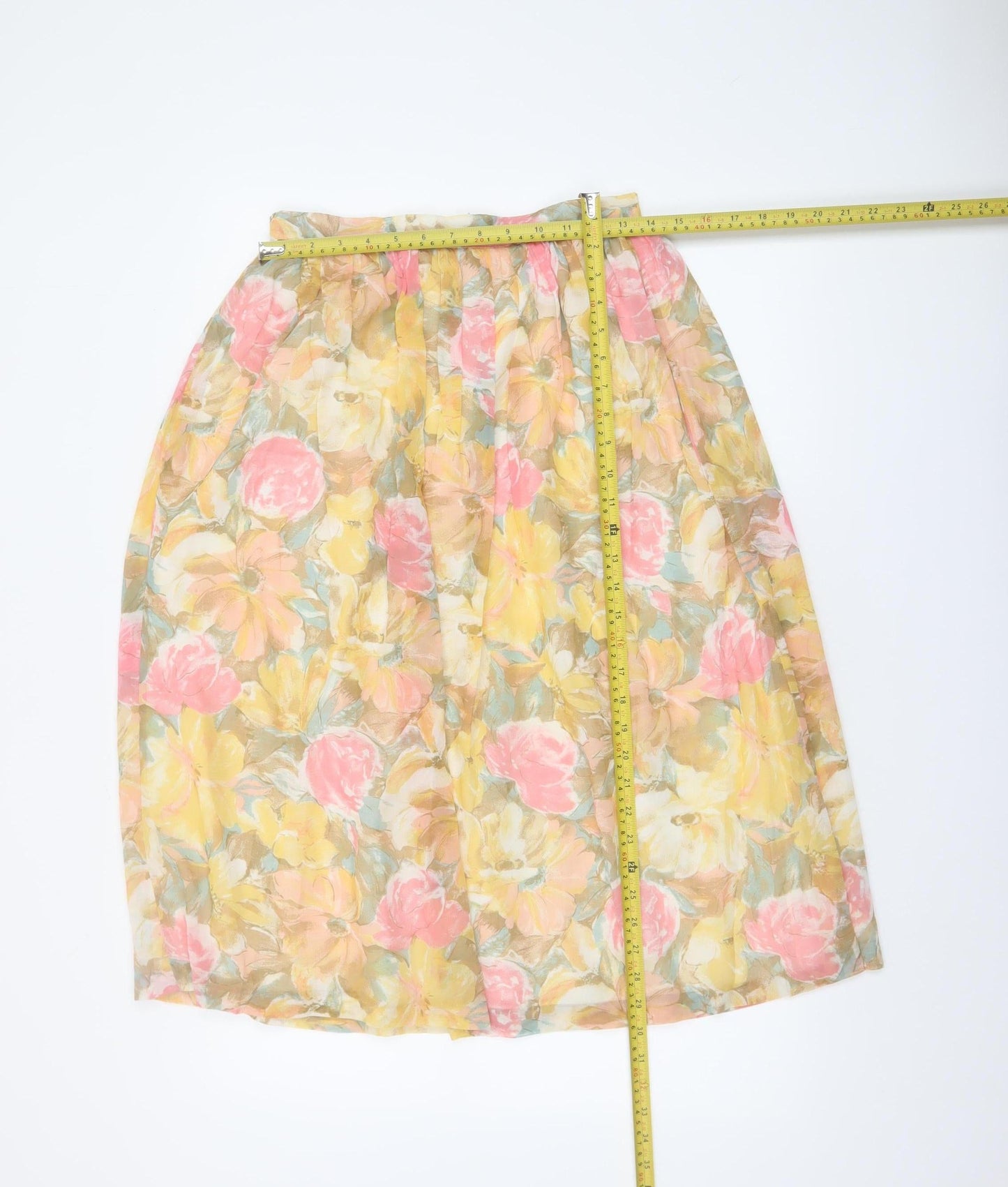Carmelle Womens Floral A-Line Cotton Skirt Size 14 Multicoloured