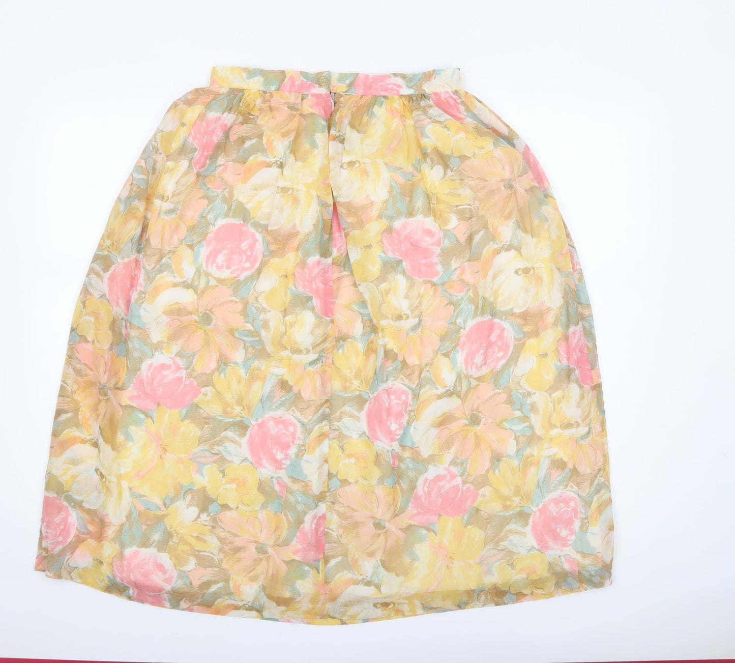 Carmelle Womens Floral A-Line Cotton Skirt Size 14 Multicoloured