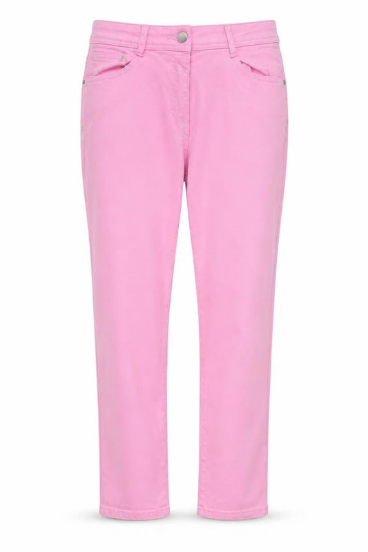 Next Women's Pink Slim Straight Jeans Size 10P Soft Stretch Denim