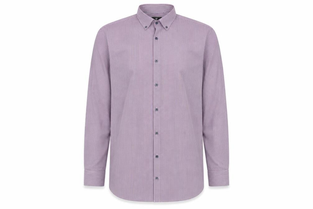 Marks and Spencer Men's Multicoloured Check Long Sleeve Button-Up Shirt Size 16 Regular