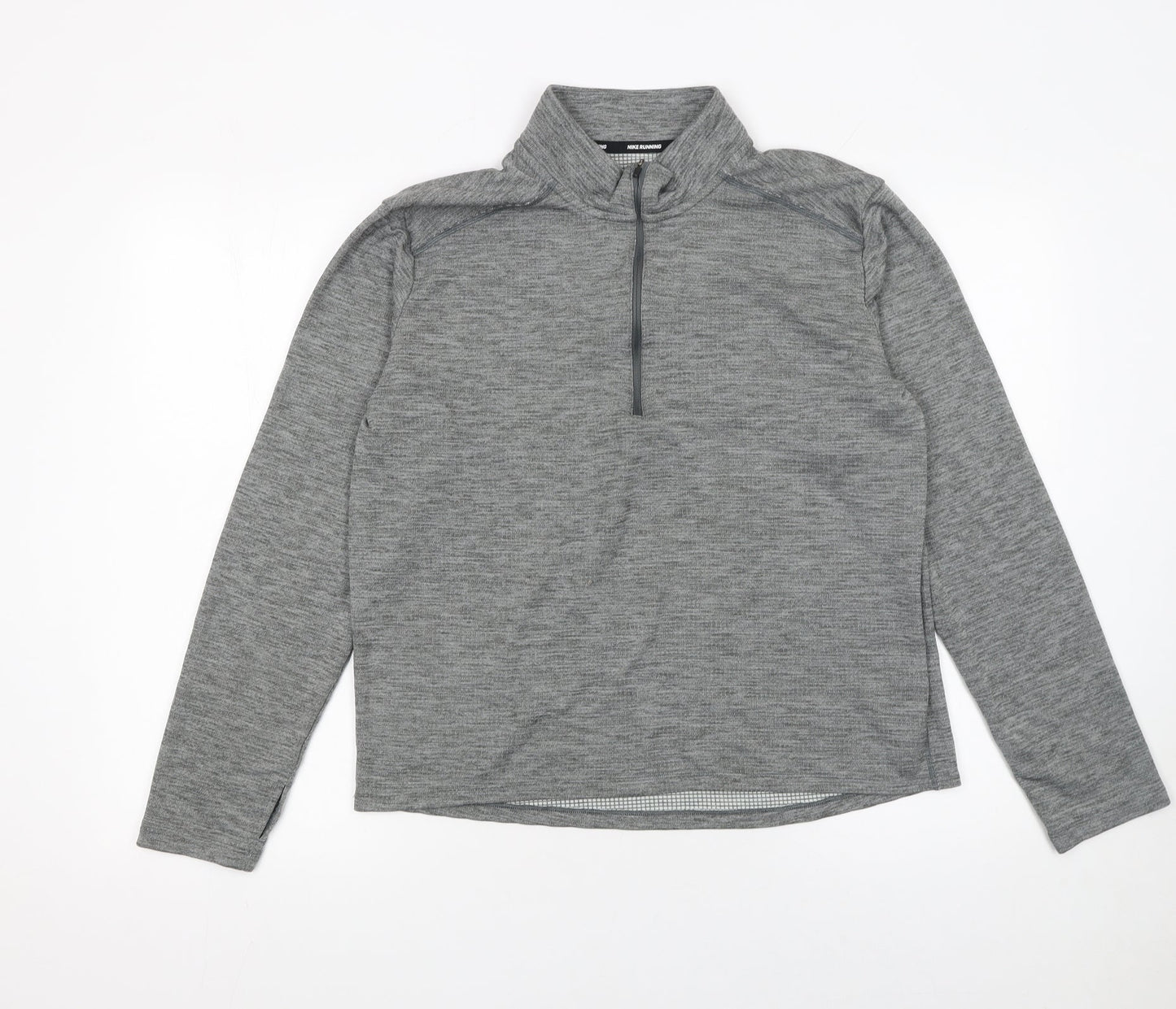 Nike Men's Grey Dri-FIT 1/2 Zip Running Sweatshirt Size M