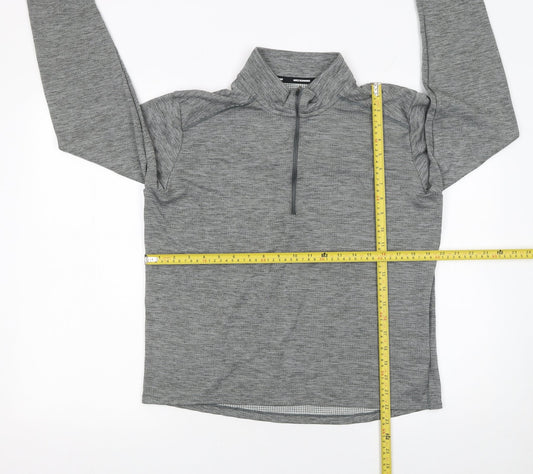 Nike Men's Grey Dri-FIT 1/2 Zip Running Sweatshirt Size M