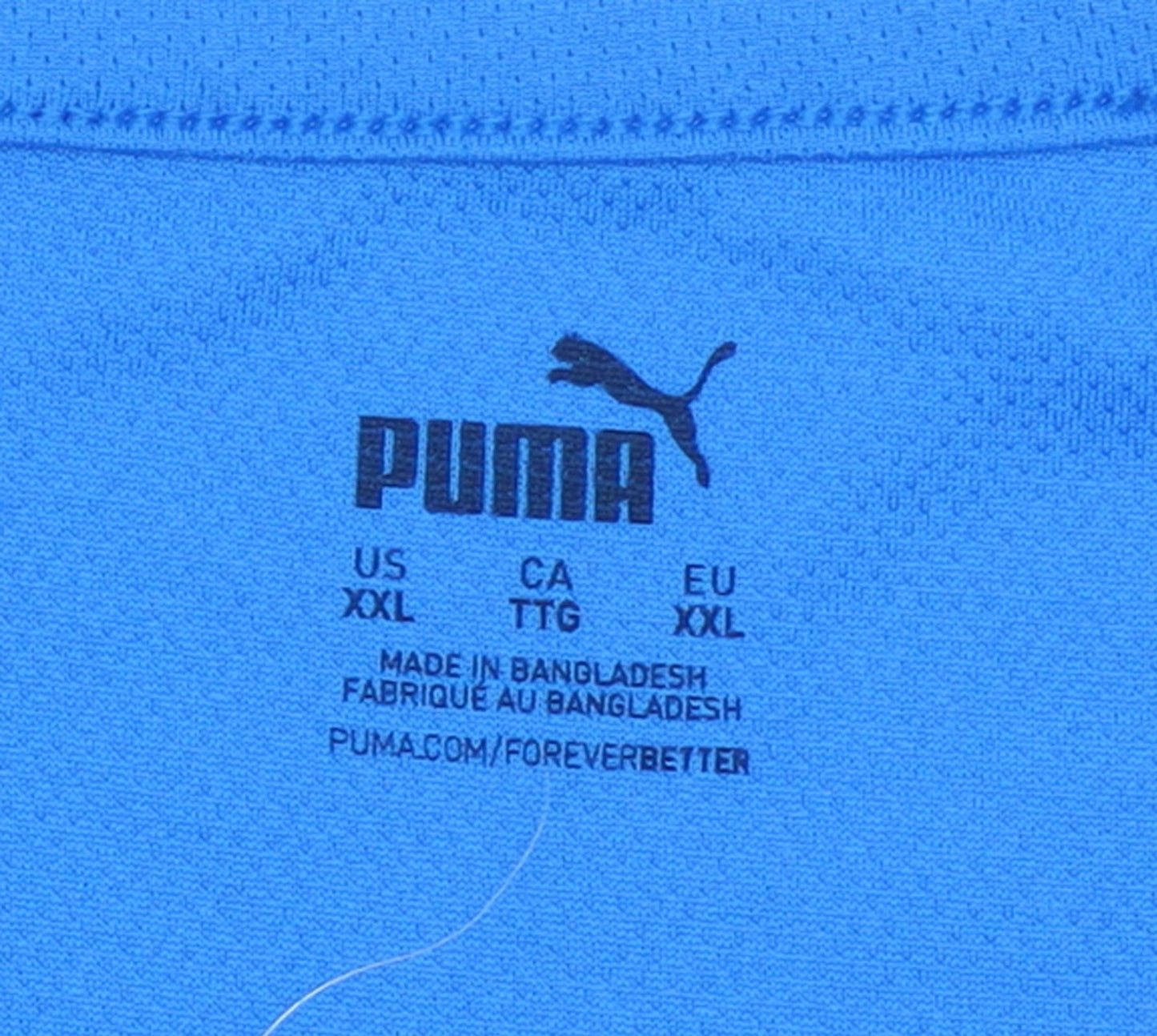 Puma Men Blue Colourblock DryCELL 2XL Short Sleeve Sports T-Shirt