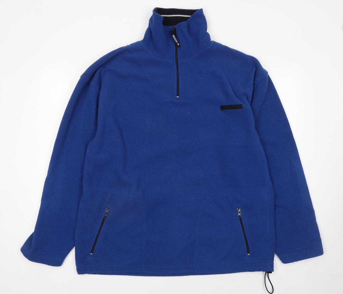 Active Men's Blue Fleece 1/2 Zip Pullover Sweatshirt Size L
