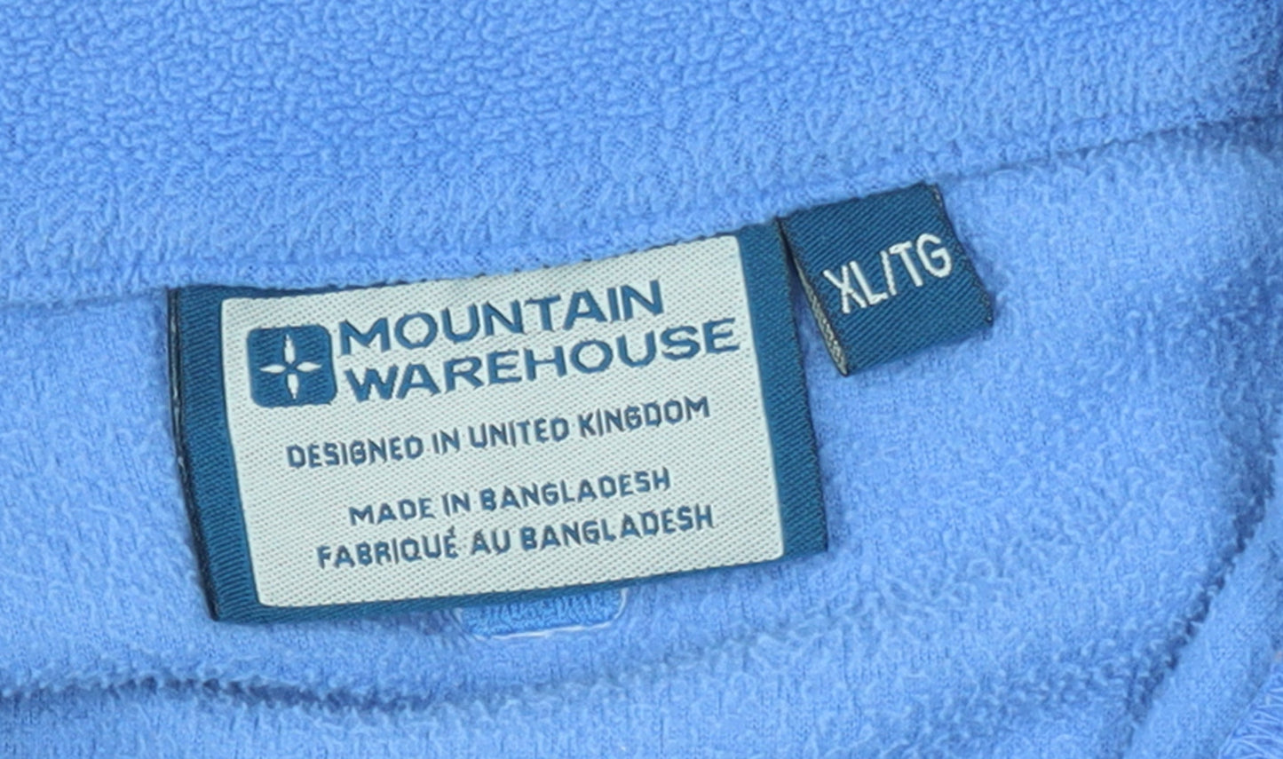 Mountain Warehouse Men's Blue Fleece 1/4 Zip Pullover Sweatshirt XL