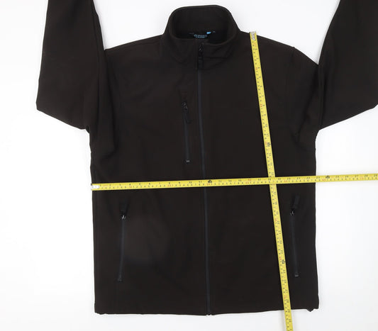 Fort Workwear Men’s Black Soft Shell Jacket M Windproof Water Resistant
