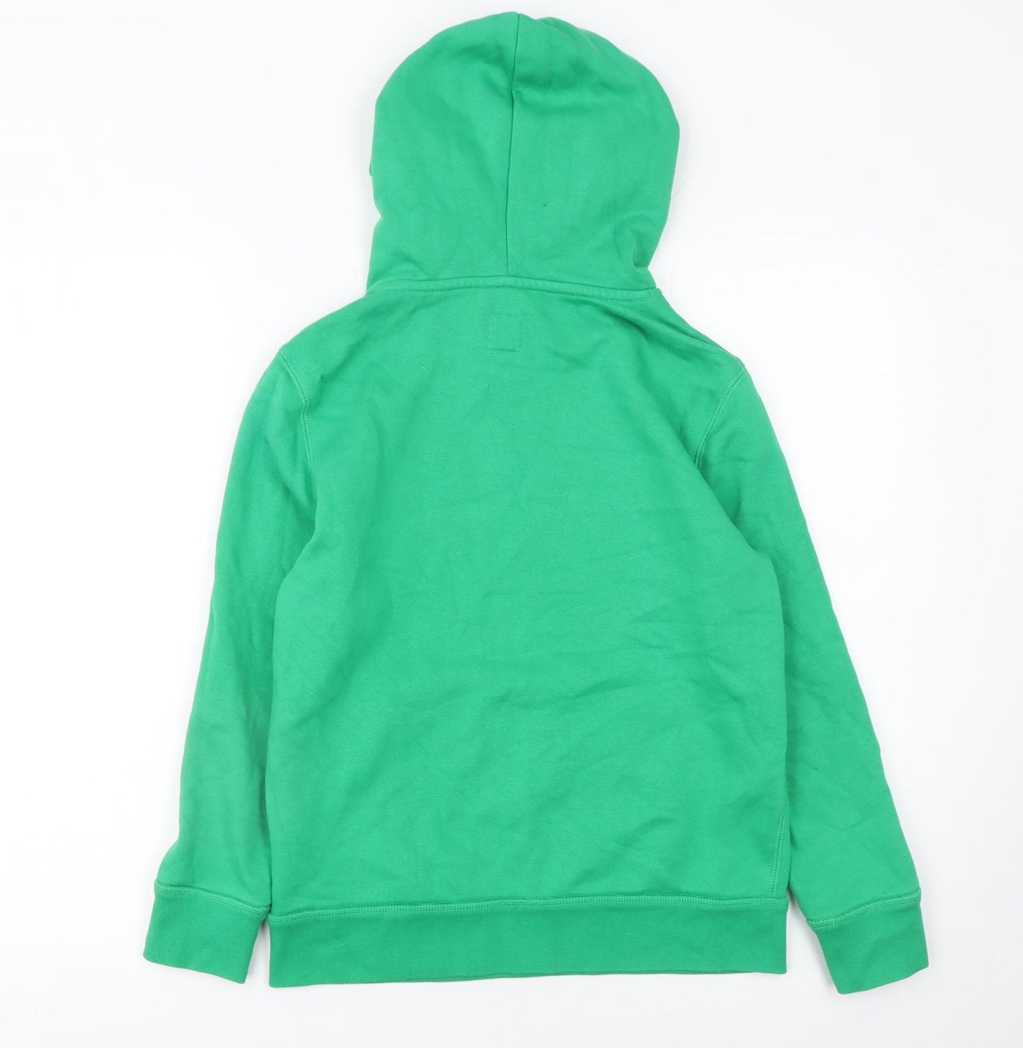 GAP Kids Boys Green Pullover Hoodie 10-11 Years Fleece Lined Logo Sweatshirt
