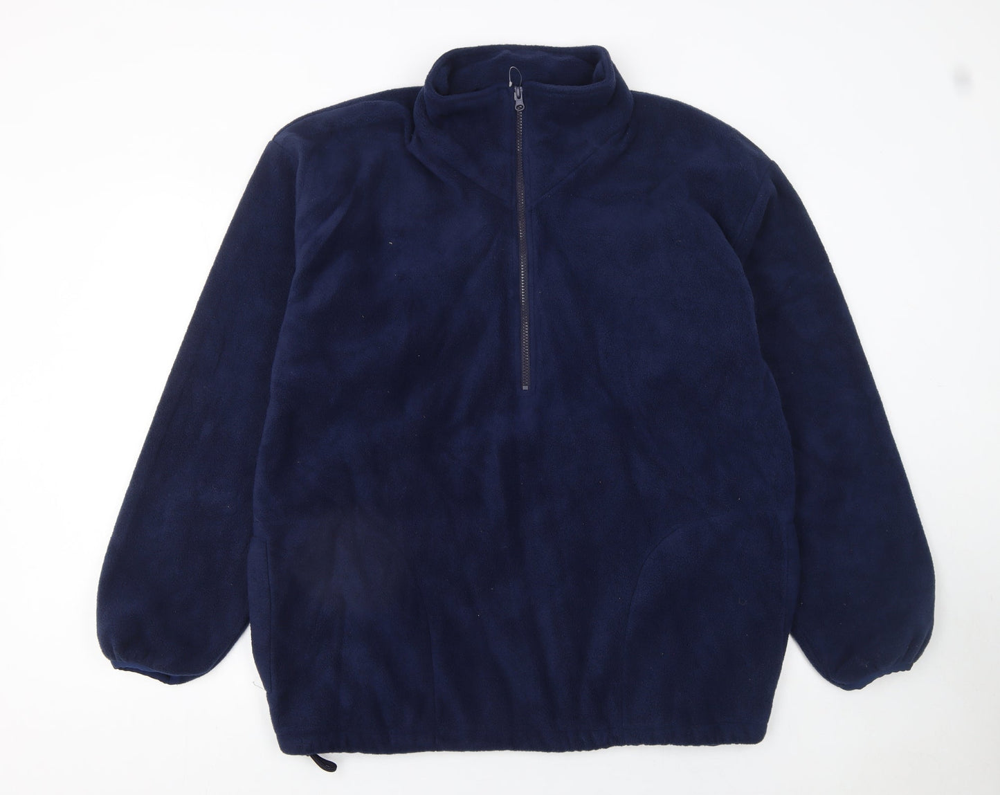 GTC Mens Blue Fleece 1/2 Zip Pullover Sweatshirt Size L