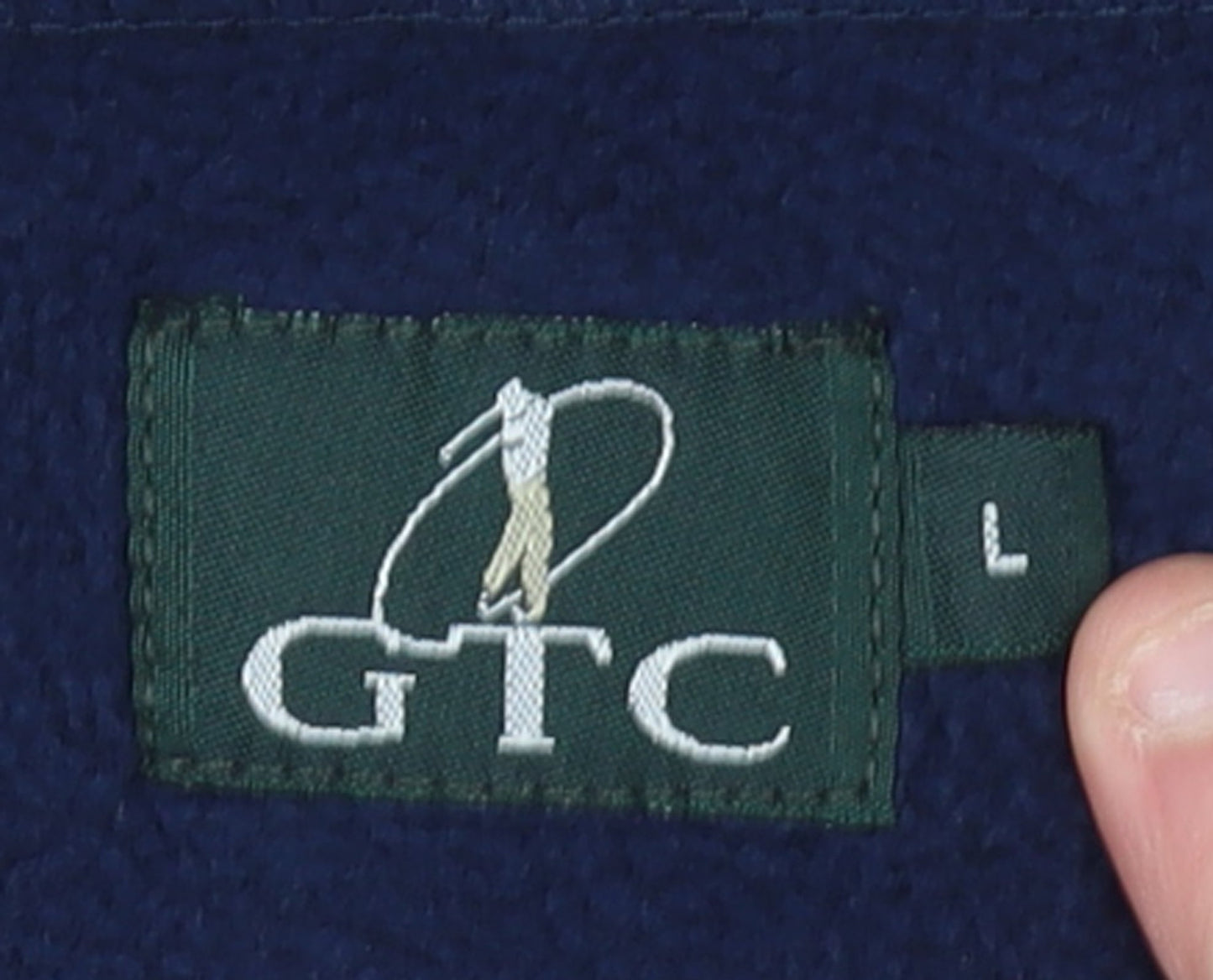 GTC Mens Blue Fleece 1/2 Zip Pullover Sweatshirt Size L