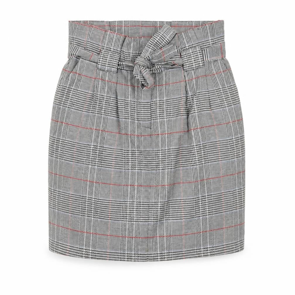 Front view of Miss Selfridge Women’s Check Tweed Belted Pencil Skirt UK 6 Multicoloured
