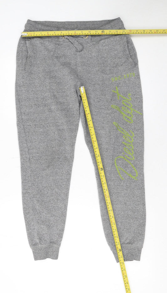 Diesel Men's Grey Jogger Trousers M Regular Fit Logo Casual