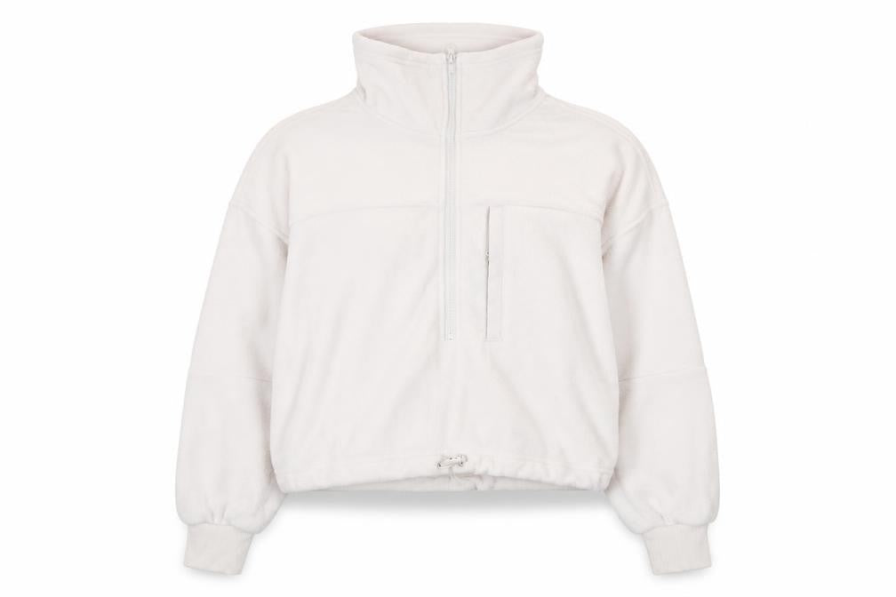 Anko Active Women's Beige Fleece 1/4 Zip Sweatshirt Size 14