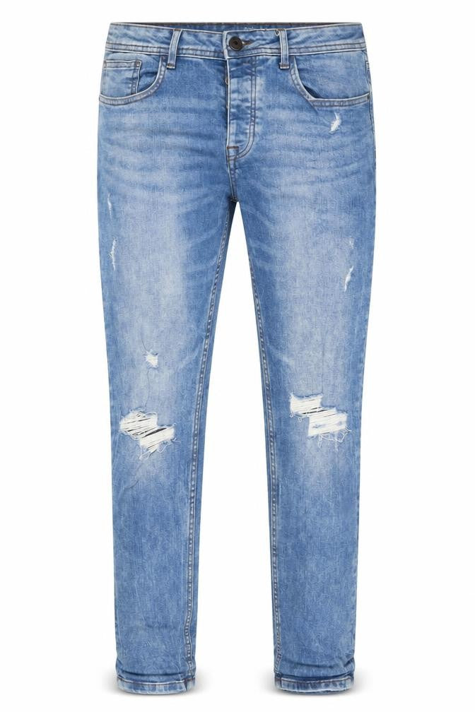 Denim Co Men's Blue Super Skinny Distressed Jeans W36 L32