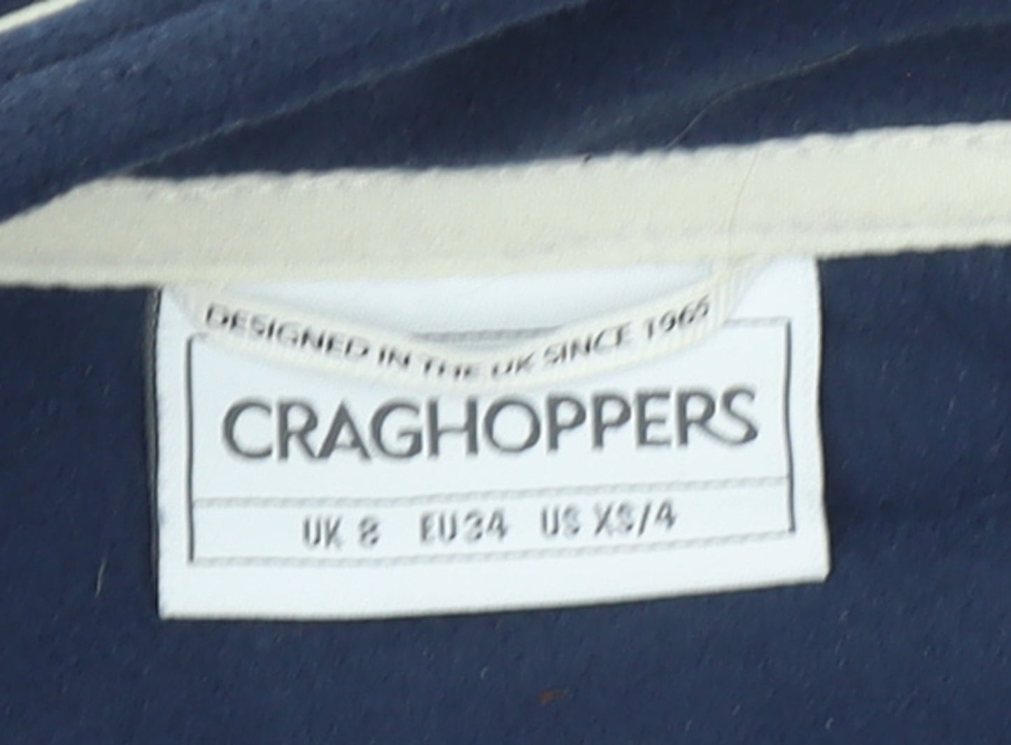 Craghoppers Womens Navy 1/2 Zip Fleece Pullover UK 8 Outdoor Top
