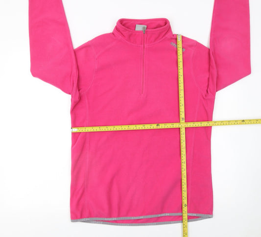 TOG24 Womens Pink 1/4 Zip Fleece Pullover Sweatshirt Size 16