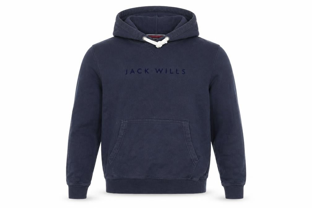 Jack Wills Men's Blue Pullover Hoodie Size S Regular Fit Logo