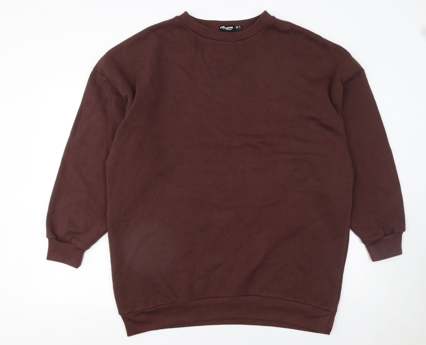 PrettyLittleThing Women Brown UK 10 Pullover Sweatshirt