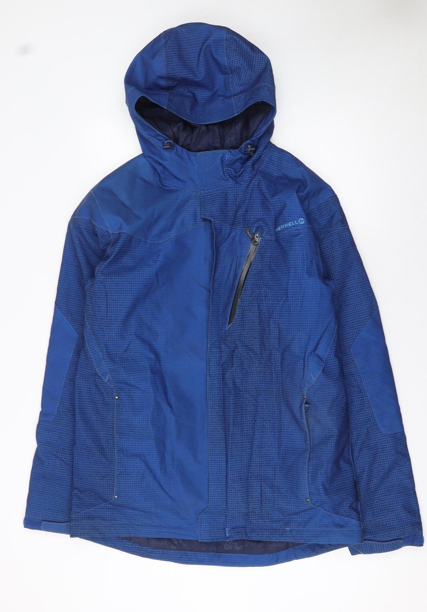 Merrell Men's Blue Hooded Waterproof Outdoor Jacket Size M