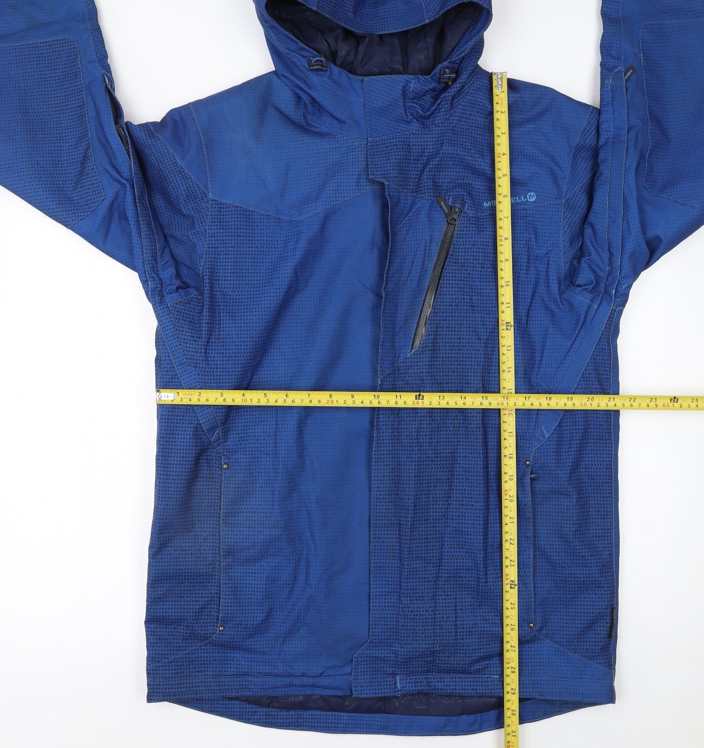 Merrell Men's Blue Hooded Waterproof Outdoor Jacket Size M