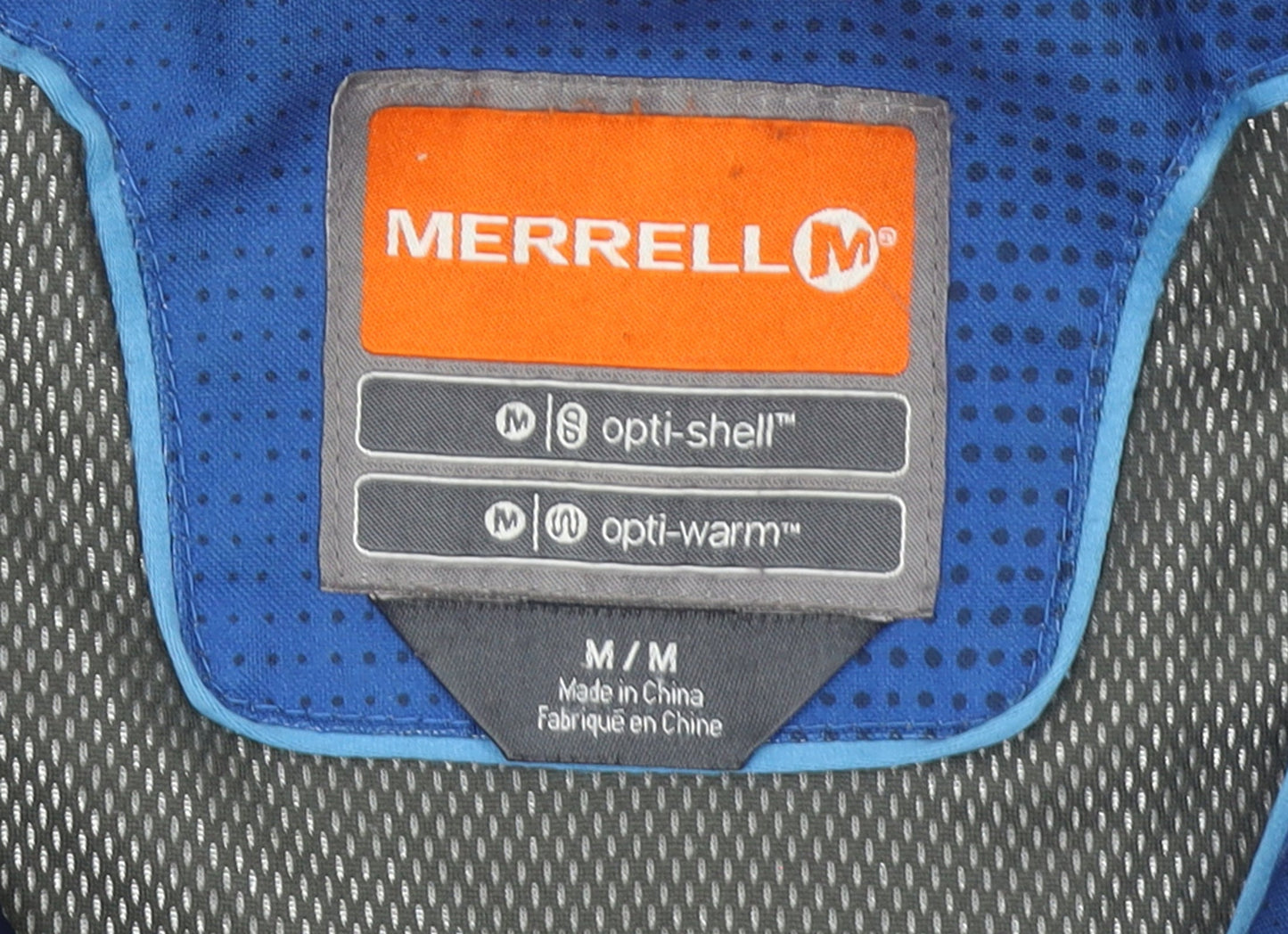 Merrell Men's Blue Hooded Waterproof Outdoor Jacket Size M