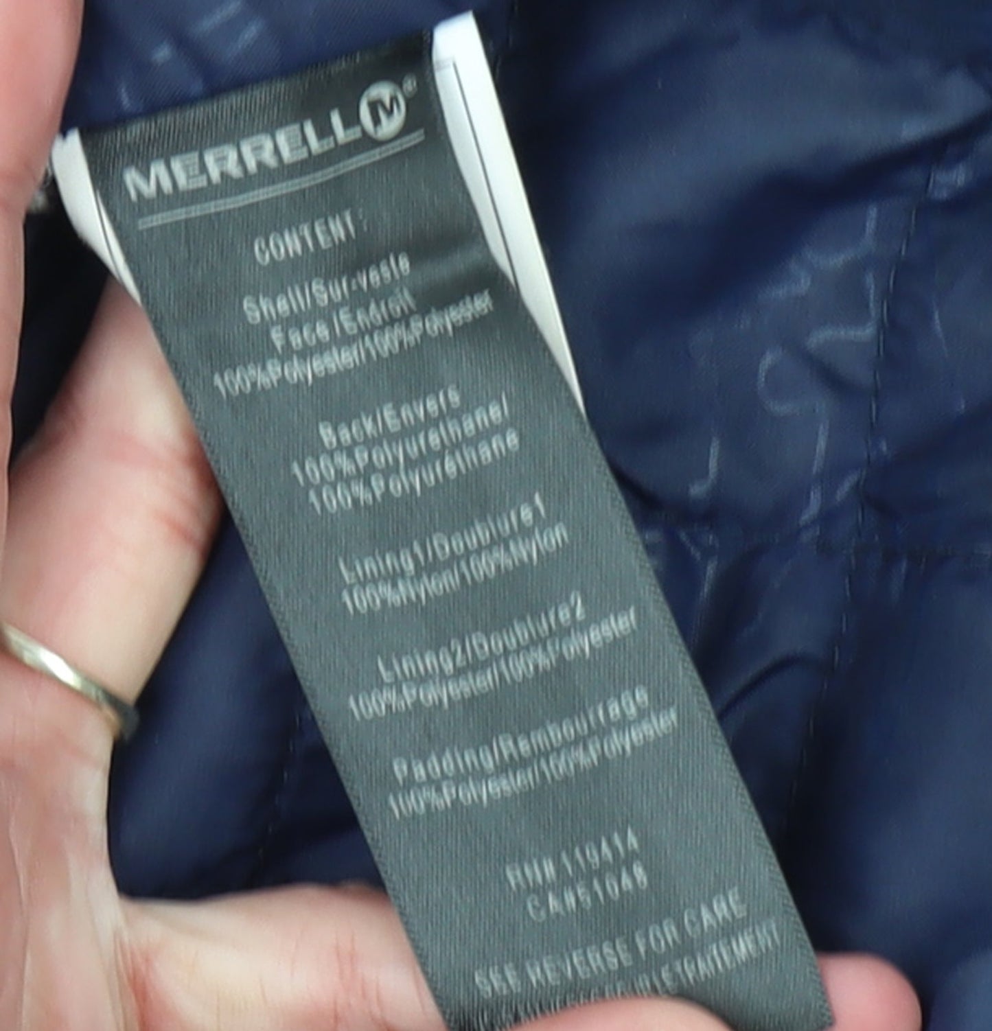 Merrell Men's Blue Hooded Waterproof Outdoor Jacket Size M