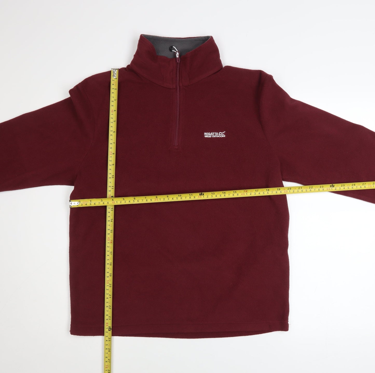 Regatta Mens Burgundy Fleece 1/4 Zip Sweatshirt Size M Outdoor Warm Top